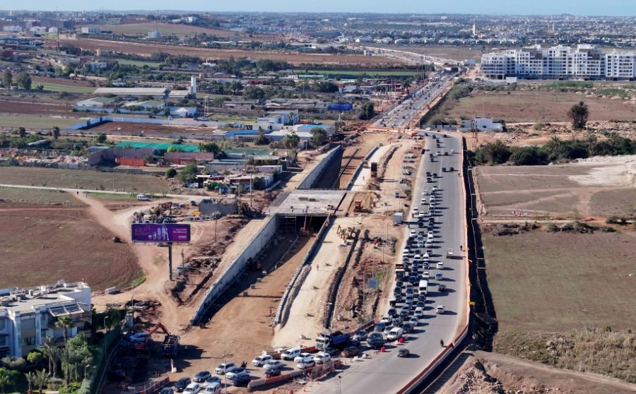 Trémies de Dar Bouazza — déviation de circulation pendant les travaux
