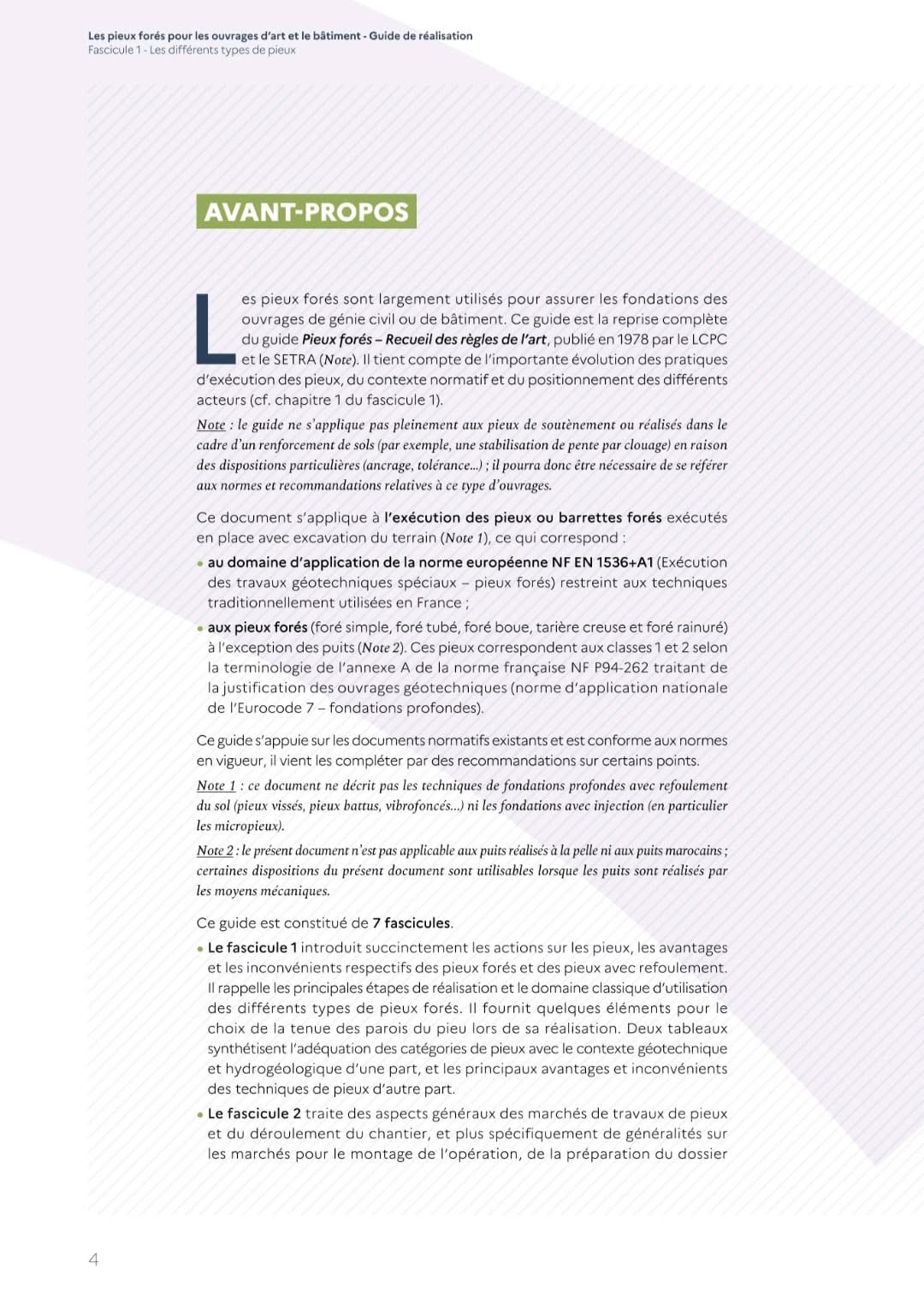 Fondations profondes : un guide de référence pour la conception, l'exécution et la réparation des pieux forés