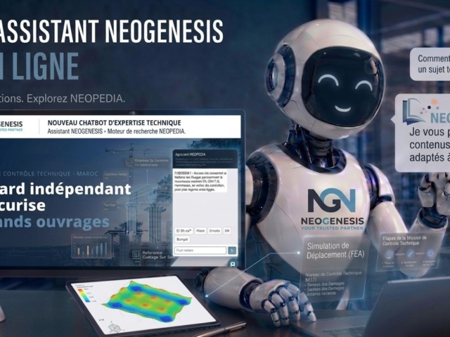 Visuel de l’assistant en ligne NEOGENESIS et du moteur de recherche NEOPEDIA