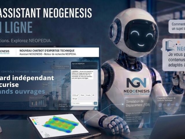 Visuel de l’assistant en ligne NEOGENESIS et du moteur de recherche NEOPEDIA