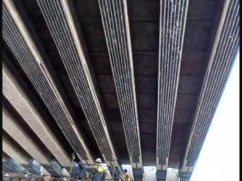 Pont sur la RP 3020, Bouskoura : inspection et renforcement des poutres par fibre de carbone